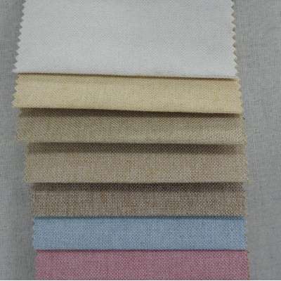 Keqiao China textile wholesale fashion printed 100% Polyester Linen Fabric for sofa furniture bedding