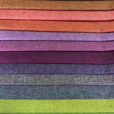 cheap worth buying Multicolor decorative 100% polyester faux linen fabric for sofa furniture